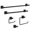 Franklin Brass Maxted (1-Pack) Toilet Paper Holder Matte Black Tissue Roll Holder for Bathroom Organization and Storage Euro/Single Post/Hook Toilet Tissue Holder Wall Bathroom Accessories MAX50-FB