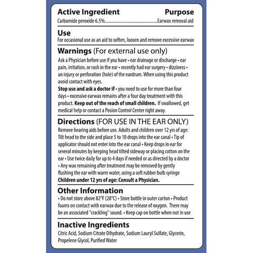 Cleanse Right Ear Wax Removal Drops –Ear Drops Bottle to Remove Earwax Blockages – Safe and Easy-to-Use Ear Cleaner w/Carbamide Peroxide 6,5% – Ear Irrigation for Adults and Kids (5 oz)