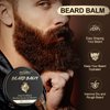 POP MODERN.C Beard Growth Kit Beard Grooming Kit 6pcs Beard Wash Shampoo Beard Oil Beard Balm Beard Comb Brush Scissors Best Gift for Men for Valentine's Day Christmas Father's Day Birthdays