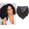Anrosa 8A Grade Afro Kinkys Curly Clip ins Natural 3C 4A Hair for African American Black Women Real Remy Hair Kinkys Curly Clip in Hair Extensions Human Hair 1B Natural Black Thick 120 Gram 12 Inch