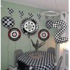 Kwuz 40 Inch Checkered Birthday Balloon Number 3 Boys Fast Three Birthday Decorations Race Car Racing Theme 3rd Birthday Party Balloons Decor Supplies Foil Mylar Black White