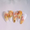 Fall Nail Art Stickers Decals Autumn Maple Leaf Nail Stickers 6PCS 3D Laser Maple Leaf Design 3D Nails Adhesive Stickers Thanksgiving Nail Art Supplies Manicure Accessories for Nail Art Decorations