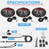 MICTUNING 3Pcs 60 Inch Truck Bed Lights - White Waterproof LED Light Strip with On-Off Switch Fuse Splitter Cable Compatible for Truck Jxxp Pickup RV SUV Vans Cargo Boats and More