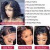 Durreley Bob Wig Human Hair 13x4 Transparent HD Curly Lace Front Wigs Human Hair Pre Plucked Water Wave Short Bob Wigs for Black Women Human Hair Glueless 180% Density 14 inch