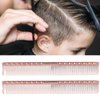 2pcs Hair Cutting Comb, Stainless Steel Professional Space Hair Styling Comb Barber Comb with Fine Wide Teeth for Salon Hairdressing, Rose Gold