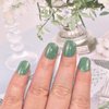 LIFOOST Gel Nail Polish Strips Glitter and Solid Color Full Cured Gel Nail Stickers 20 Extra-Long Gel Manicure Strips (Crystal Diamond Green)