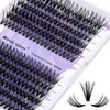 Cluster Eyelashes 30D/40D 240PCS 12-16mm Mixed Individual Lashes CC Curl 0.07mm Matte Black Cluster Eyelash Extensions Soft Lightweight Individual Lashes Cluster 3D Effect (30/40D-CC, 16-20mm Mixed)