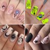 Star Moon Nail Stamping Plate 3pcs Starry Night Design Nail Stamper Plate Kit Snake Punk Nail Stamp Plates Flower Sun Geometric Nail Stamp Printing Nail Stencils for Nail Art Reusable