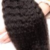 Kinky Straight Human Hair 3 Bundles 22 24 26 Inch Yaki Straight Human Hair Bundles 100% Unprocessed Brazilian Kinky Straight Bundles Sew in Hair Extensions Natural Black