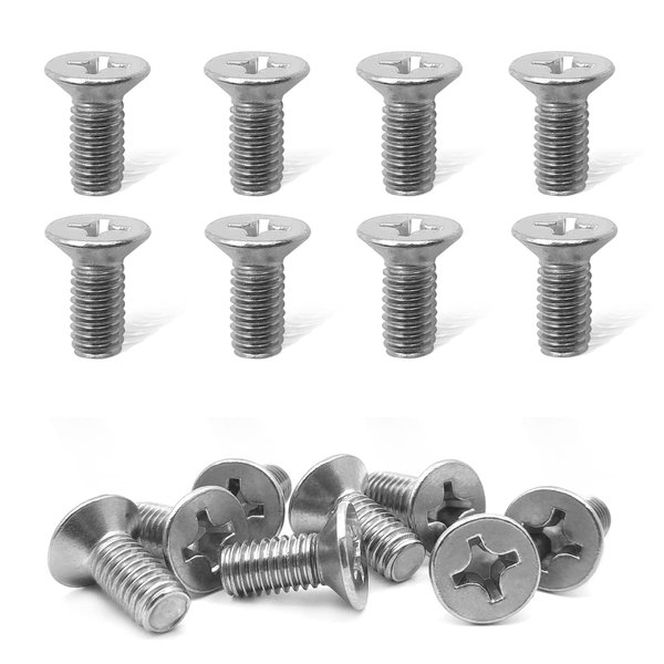 8Pack Stainless Steel Brake Disc Rotor Screws, Stainless Steel Retaining Screws for Front and Rear by Mission Automotive, Compatible with for Honda, Acura, Hyundai and Kia Models