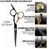 Hair Cutting Scissors Black Gold Professional Home Hair Cutting Barber/Salon Shears, Thinning Scissor Hair Cutting Shears Hair Cut Blending Salon Scissor For Men Women Pet (Cutting Scissor)