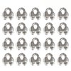 HEVERP 20PCS 1/8 Inches M3 Stainless Steel Wire Rope Cable Clip Clamp