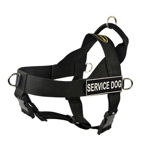 DT Universal No Pull Dog Harness, Service Dog, Black, X-Small, Fits Girth Size: 21-Inch to 25-Inch