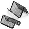 SourceTon Metal Mesh Business Card Holder, Name Card Stand for Office Business Card Display 50 Cards Organizer, 6 Packs