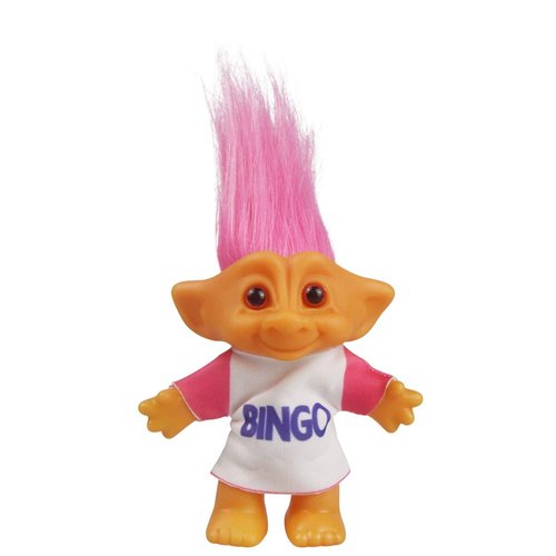 Vintage Troll Dolls, Lucky Doll Chromatic Adorable for Collections, School Project, Arts and Crafts, Party Favors - 7.5" Tall(Include The Length of Hair) (Pink)