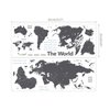 DECOWALL DWL-1609GS Modern Grey World Map Kids Wall Stickers Wall Decals Peel and Stick Removable Wall Stickers for Kids Nursery Bedroom Living Room (Medium)