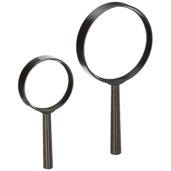 BAZIC Round Handheld Magnifier Sets, 3.5 x 2.5 Inch, 2 Per Pack