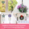Coldairsoap 4 Pack Diamond Painting Suncatcher, Diamond Painting Wind Chimes Double Sided Crystal Gem Paint by Number Diamond Painting for Home Garden Decoration (Style 1)