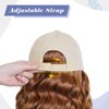 FORCUTEU Hat Wigs for Women Baseball Cap with Hair Extensions 14 Inch Short Wave Curly Synthetic baseball Cap Wig for Women Adjustable Hat with Hair Attached for Daily Use