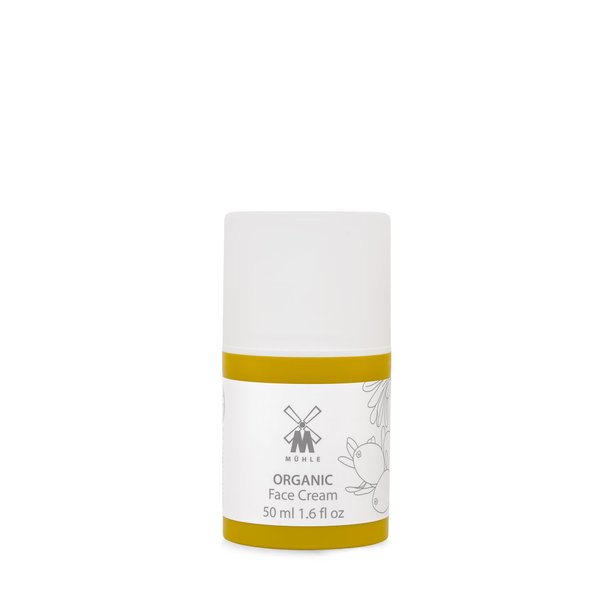 MÜHLE ORGANIC Face Cream | Natural Moisturizer w Shea Butter, Aloe Vera & Essential Oils | For All Skin Types | BDIH Certified | 100% Vegan |50mL (1.69 oz) Bottle