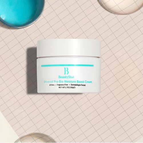 BeautyStat Cosmetics Universal Pro-Bio Moisture Boost Cream, Hyaluronic Acid Facial Skin Moisturizer, Natural Anti Aging, Anti Wrinkle (50 ml)