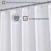N&Y HOME Hotel Fabric Shower Curtain or Liner, Cloth Textured White Shower Curtain with Bottom Magnets, Machine Washable, 72 x 72 inches for Bathroom