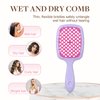 GOO GOO Wet and Dry Vented Detangling Hair Brush, Anti-static and Gentle Scalp Massage for All Hair Types, Purple Pink