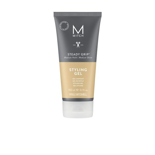 MITCH by Paul Mitchell Steady Grip Hair Gel for Men, Medium Hold, Medium Shine, For All Hair Types, Especially Fine to Medium Hair, 5.1 fl. oz.