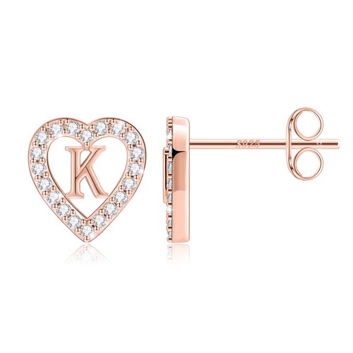 Anoup Rose Gold Earrings Studs - Hypoallergenic Stud Earrings for Girls, Cute Earrings for Kids | Gifts for 6 7 8 9 Year Old Girls | Kids Earrings | Girls Earrings | Gifts for 12 Year Old Girl