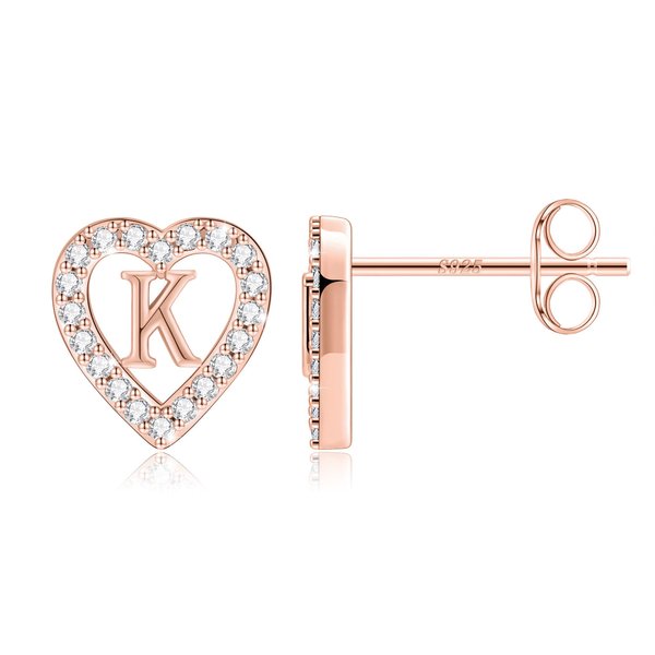 Anoup Rose Gold Earrings Studs - Hypoallergenic Stud Earrings for Girls, Cute Earrings for Kids | Gifts for 6 7 8 9 Year Old Girls | Kids Earrings | Girls Earrings | Gifts for 12 Year Old Girl