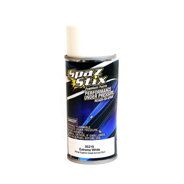 Spaz Stix 00219 Extreme White/Primer Superior Grade Aerosol Paint, 3.5 oz
