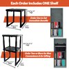 Piffny Locker Organizer Shelf， Adjustable Width and Height, Stackable, Ideal Locker shelf for School, Office, Gym Lockers, or Even Kitchen Cabinets & Under Sink Organization (Black)