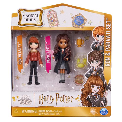 Wizarding World Harry Potter, Magical Minis Ron Weasley & Parvati Patil Set with 2 Doll Accessories, Easter Basket Gifts, Kids Toys for Ages 6 and up