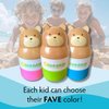 Sun-Easy Sunscreen Applicator, Refillable Roll-On with Sponge for Kids and Babies, Fun, Fast and Mess-Free application, Holds 100 ml, Bear/Green Cap
