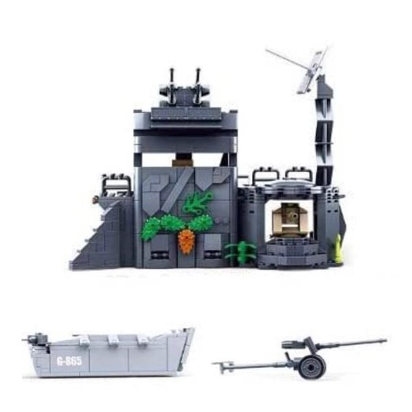 General Jim's Military Brick Building Set - German Atlantic Wall Normandy Beach D-Day Building Blocks Model Great Gift for History Enthusiast, Teens and Adults