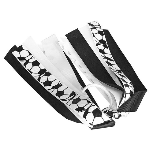 Sale!2pc 7" Soccer Hair Accessories,Girls Soccer Hair Ribbon/Soccer Ribbon Pony Holder Streamer Hair Elastics Ponytail Holder Scrunchies for Girls,Women.Girls Soccer Gifts&Soccer Accessories for Girls