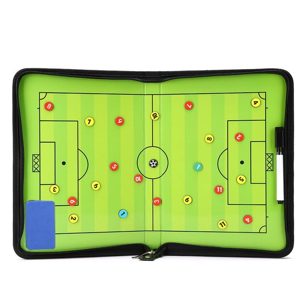 BESTCAN Soccer Coaching Board, Magnetic Soccer Clipboard for Coaches, Portable Strategy Football Coach Board with Dry Erase, Marker Pen and Zipper Bag