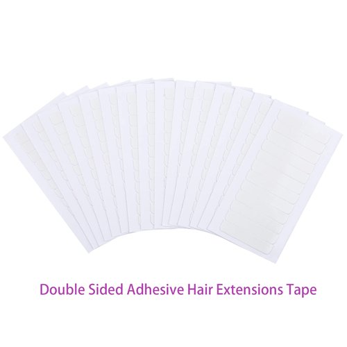 Yamolesuny Hair Extension Tape Tabs Double Sided Adhesive Replacement Extension Tape for Hair Extensions Strong Hold No-Residue 180 Pieces Tape in Extension Replacement Tape 4x0.8cm White