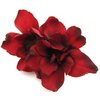 Double Romantic Red Apple Blossom Silk Flower Hair Clip with Teeth