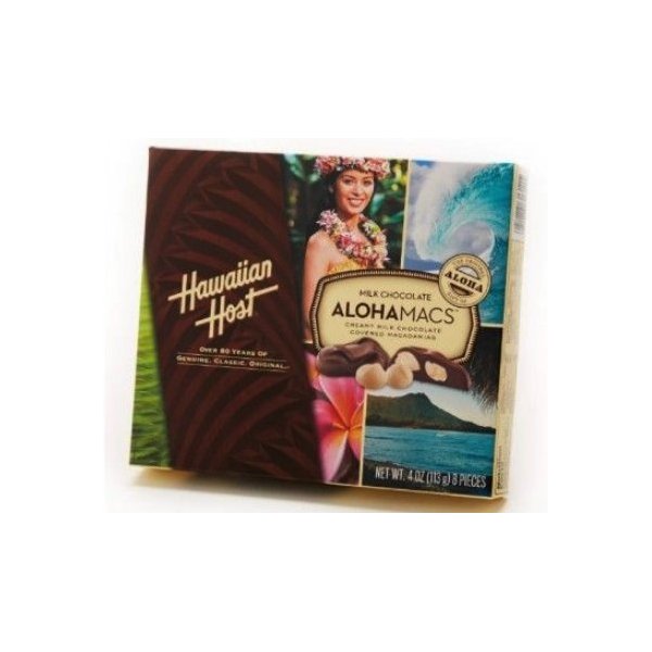 Hawaiian Host Milk Chocolate ALOHAMACS 4 ounce (113g) 8 pieces