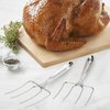 KAYCROWN Turkey Lifter Forks, Stainless Steel Poultry Lifters Set of 2, Roast Lifters Poultry Forks Carving Fork Great for Thanksgiving, Transfer Turkey or Ham Easily