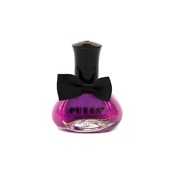 PUEEN Rocking Metallic Nail Polish For Nail Stamping Big 5-FREE Formula Nail Color Lacquer (604 Twilight Magenta)-BH000578