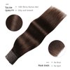 Human Hair Extensions Wire Hair Dark Brown,12 Inch #2 Hairpiece Remy Human Hair Extensions,70g Wire Hair Extensions by YILITE（12inch 70g Dark Brown）