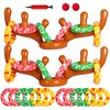 MGparty Christmas Inflatable Reindeer Antler Toss Game for Xmas Kids Teens Party Favors Supplies Outdoor Indoor Ring Toss Game