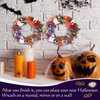 15 Sets Halloween Wreath Decorations Halloween Wreath Signs Craft Kit Felt Halloween Crafts Halloween Door Wreath Hanging Halloween Arts and Crafts with Stickers for Halloween Party Indoor Outdoor