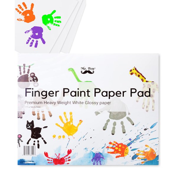 Mr. Pen- Finger Paint Paper, 11 x 14 inches, 22 Sheets, Paint Paper for Kids, Art Paper for Kids, Kids Paint Paper, Paper for Painting Kids, Finger Paint Paper for Toddlers
