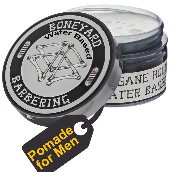 Boneyard Barbering Matte Hair Wax Pomade, Water Based Styling Clay Pomade for All Hair Types Hair Paste for Men with No Shine Natural-Looking Hairstyle, Long-Lasting, Strong & Flexible Hold, 4 Oz