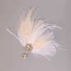 Teyglen 1920s Feather Headpiece Feather Hair Clip Pin with Crystal Feather Flapper Headband Prom Party Hair Accessories for Women (Champagne)