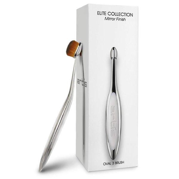 Artis Elite Mirror Oval 3 Brush | Oval Makeup Brush | Luxury Synthetic Cosmefibre Brush | Ideal for Eye Cream, Concealer, Highlight | Use with liquids, powders, and creams | Creates Airbrush Finish