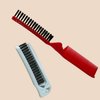 Folding Compact Travel Pocket HAIR BRUSH/COMB 1 Red 1 White Travel Camping School Gym Locker Work Car Purse Dorm (2pc Set)